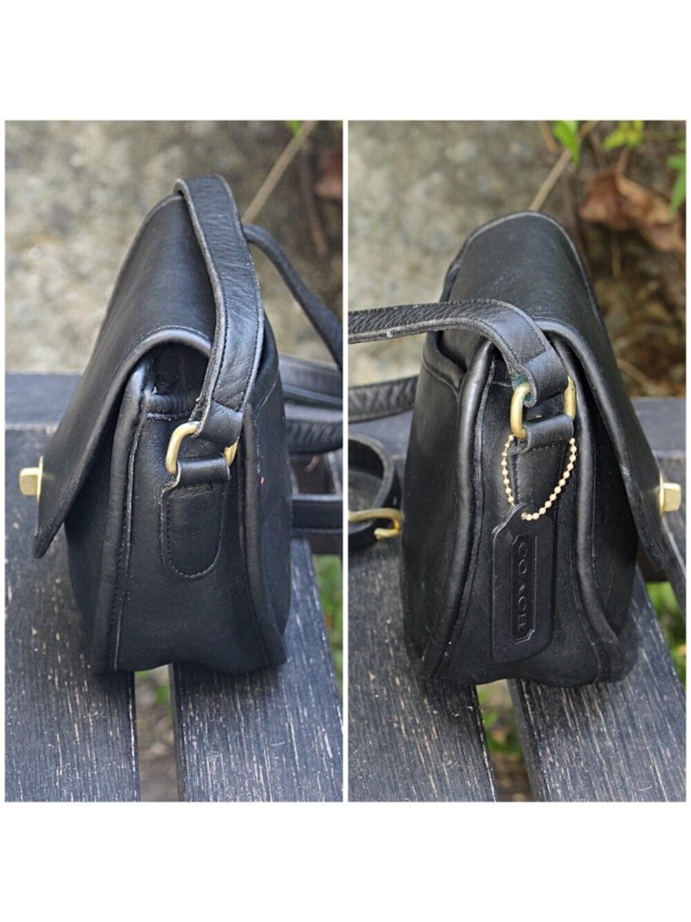 Coach Vintage - Watson Crossbody Bag 9981 in Black, USA 1995 + Hangtag - Picture 16 of 16